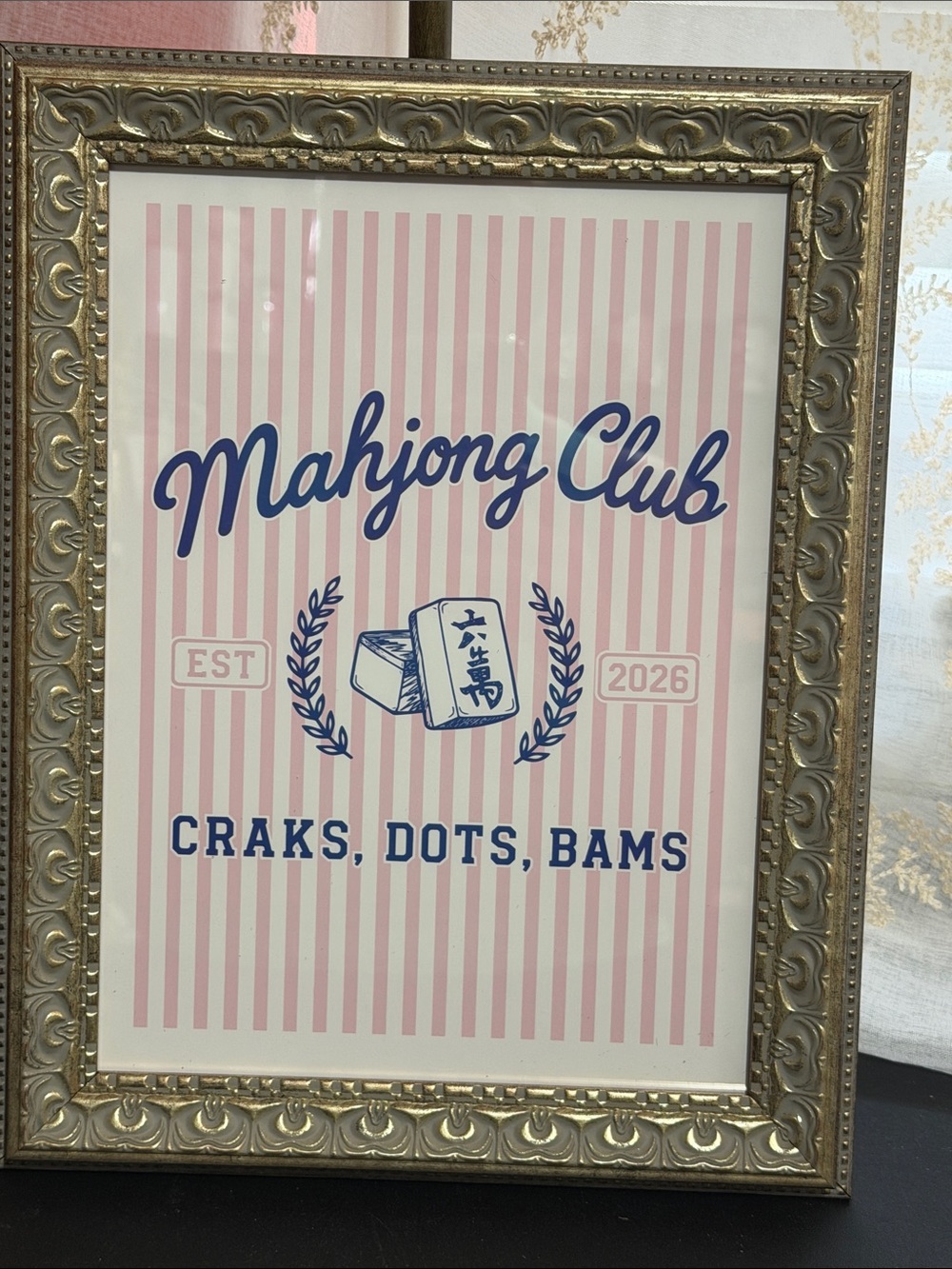 Petal lane mahjong club wall picture decor